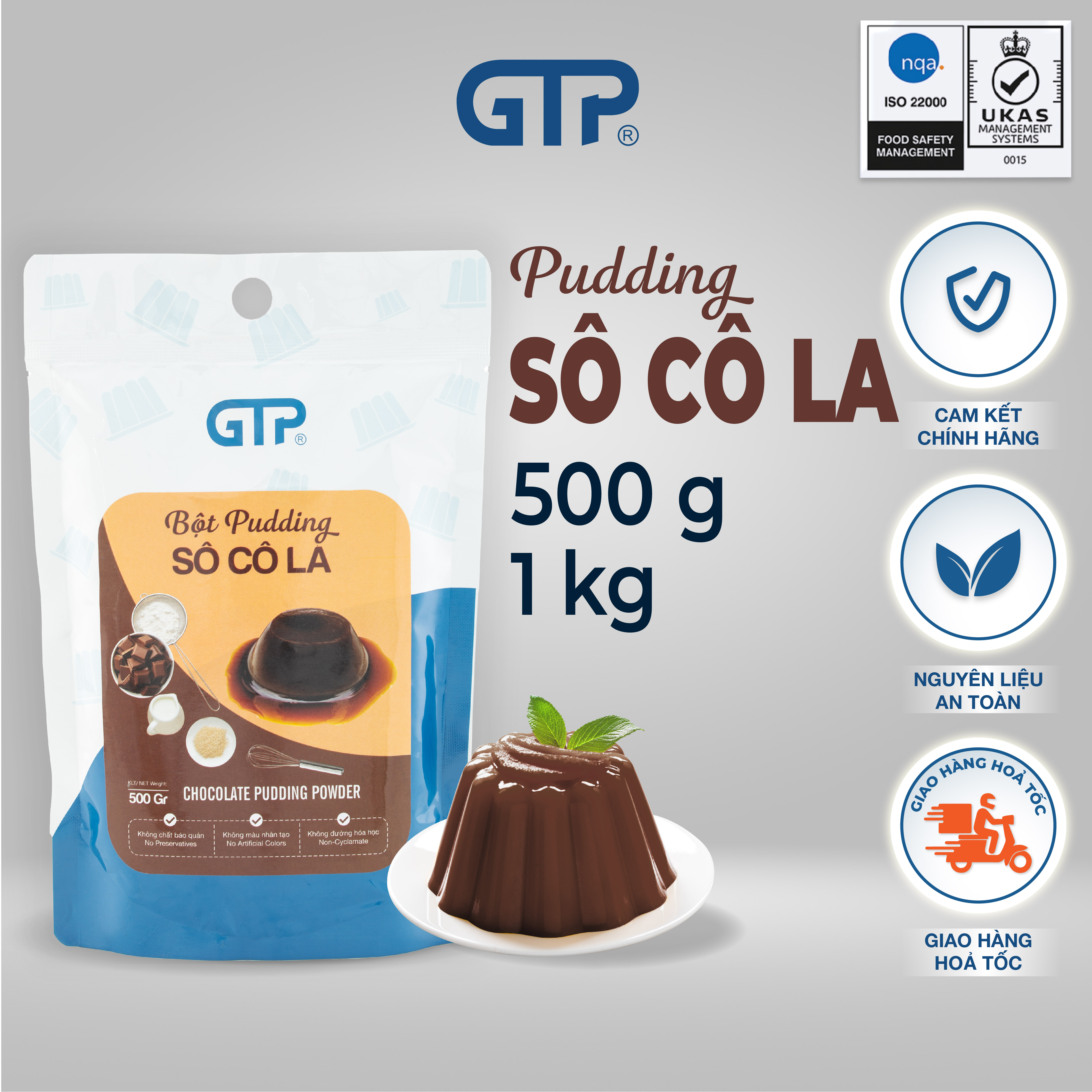 Pudding hương Sô cô la GTP (500g/gói)