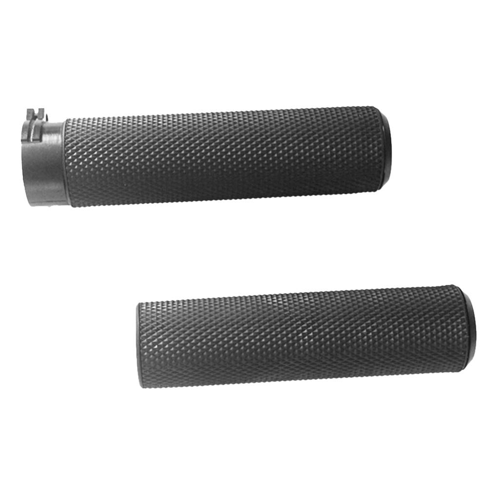 2pcs Black 1'' Motorbike Antiskid Handlebar Grips Fit Harley Glide 883 1200 X 48
