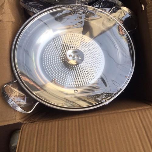 NỒI LẨU INOX NẮP KÍNH SIZE 24CM DÙNG ĐƯỢC CHO BẾP TỪ