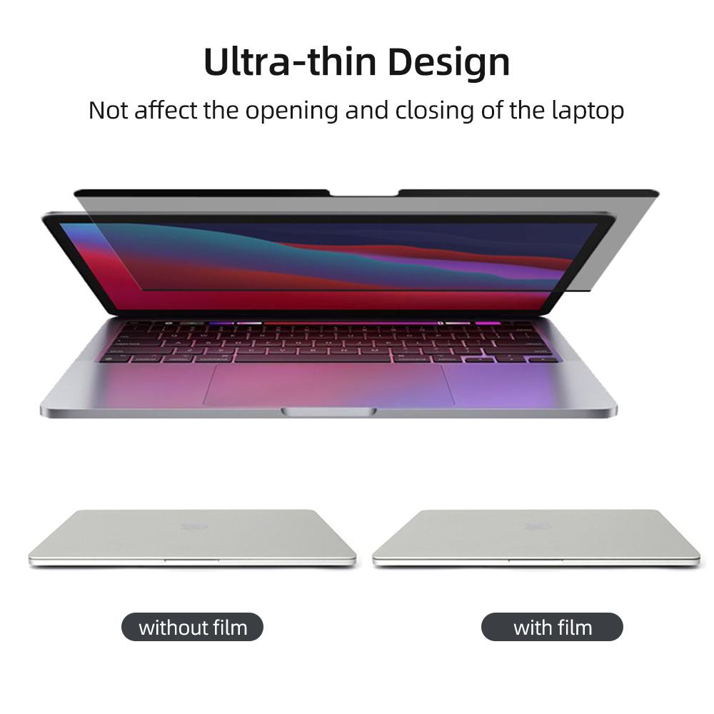 Reusable Magnetic Privacy Film Ultra-thin Screen Film Easy Installation Compatible with 13.3 inch MacBook Pro