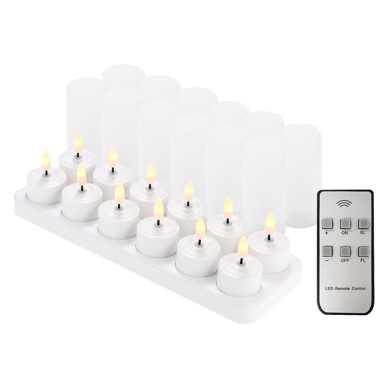Nến đèn LED không lửa có thể sạc lại với điều khiển từ xa