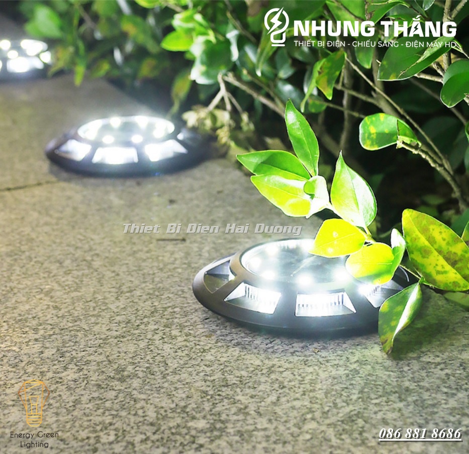 Đèn LED Cắm Cỏ Sân Vườn Tròn MT-9814 - 16 LED - Sử Dụng Năng Lượng Mặt Trời - Chống Nước IP65 - Có Video