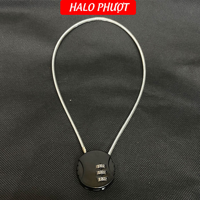 Ổ Khóa Dây Cáp Mật Khẩu 3 Chữ Số Chống Trộm Cho Nón Bảo Hiểm, Hành Lý