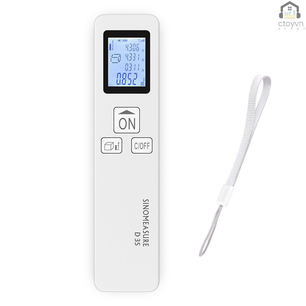 D35 Laser Rangefinder Infrared Measurement 115ft 35m Portable Mini Laser Distance Area Meter Battery Powered Digital Distance Measurer