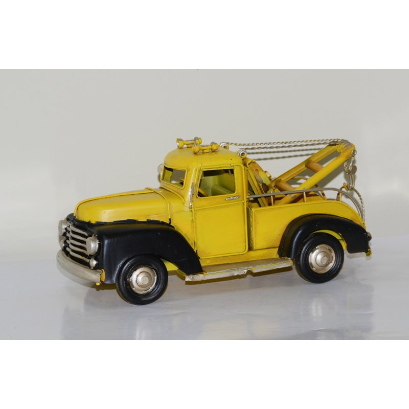 Mô Hình Xe tải kim loại trưng bày/ Vintage metal Tow Truck Handmade Decoration (1904D-1707)