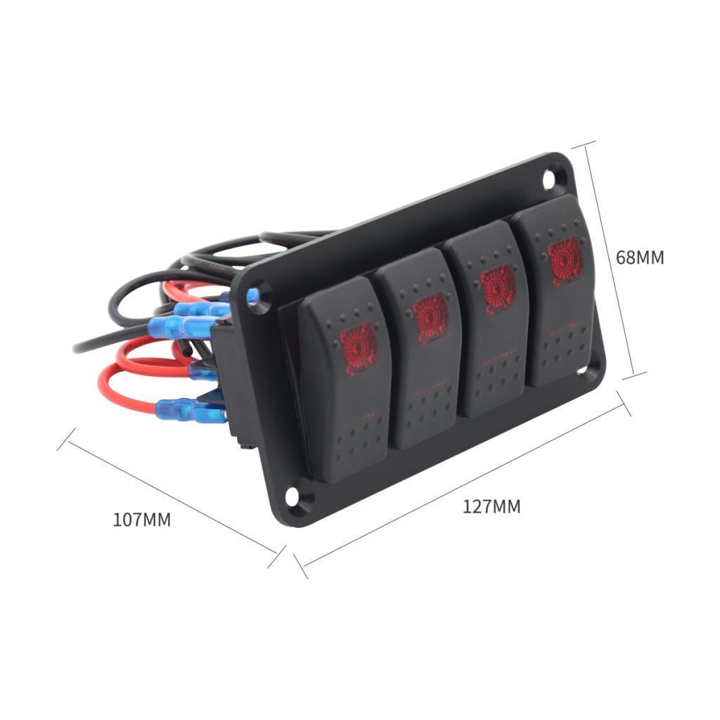 Rocker Switch Panel Durable Multipurpose for Automotive Caravan Bus