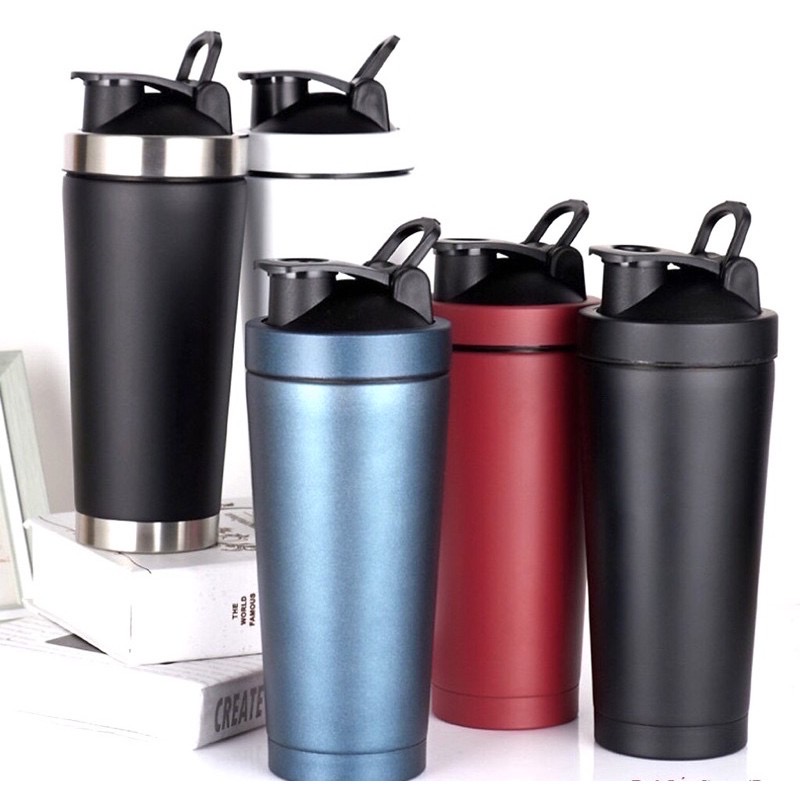 LY GIỮ NHIỆT GYMSHARK KÈM QUẢ LẮC INOX - ĐỎ ĐÔ