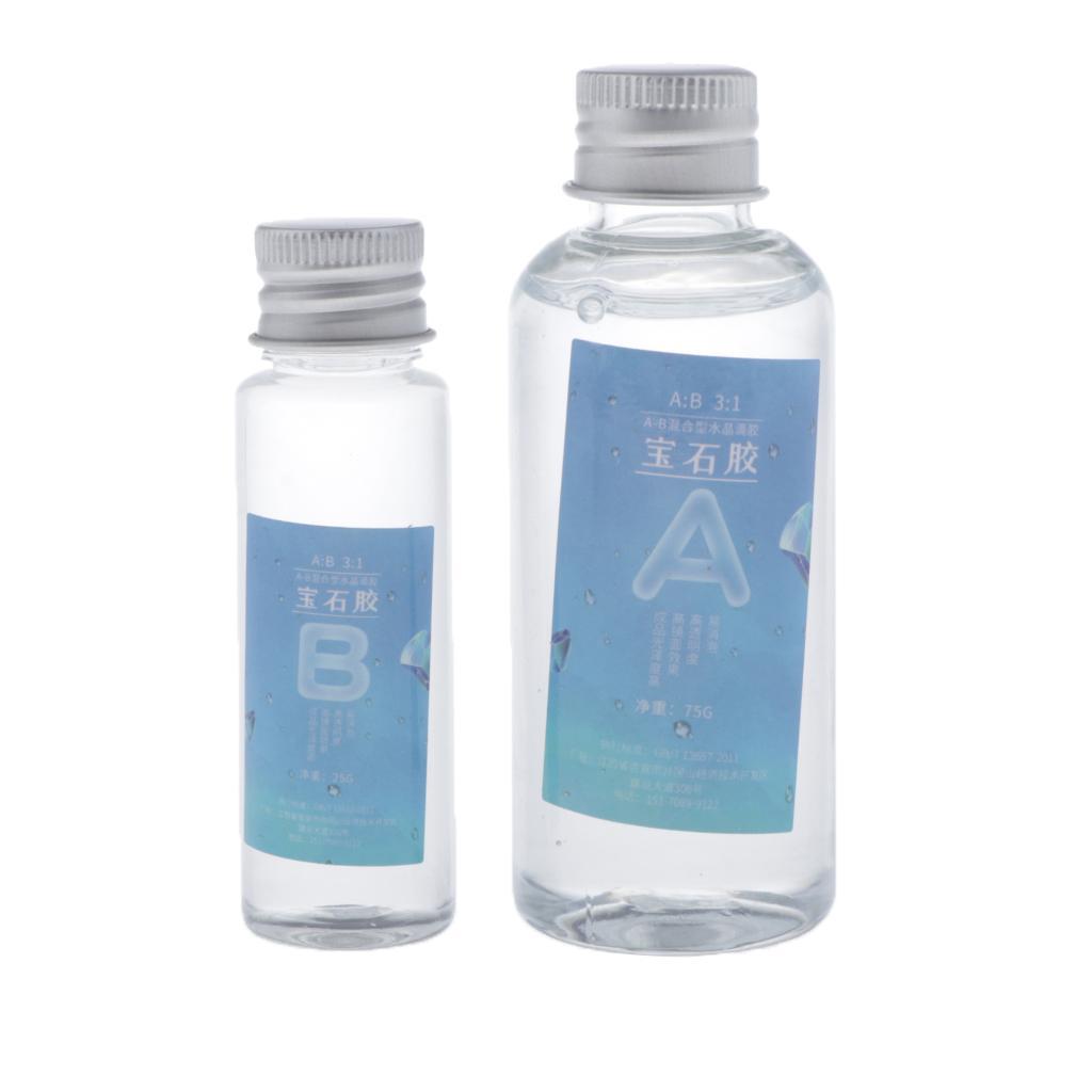 4 Bottles AB Clear Crystal Epoxy Resin Glue For DIY Crafts 3:1 10g Hard Glue