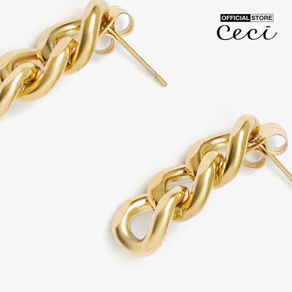 CECI - Khuyên tai nữ mắc xích dáng thả hiện đại CC1-02000136-27