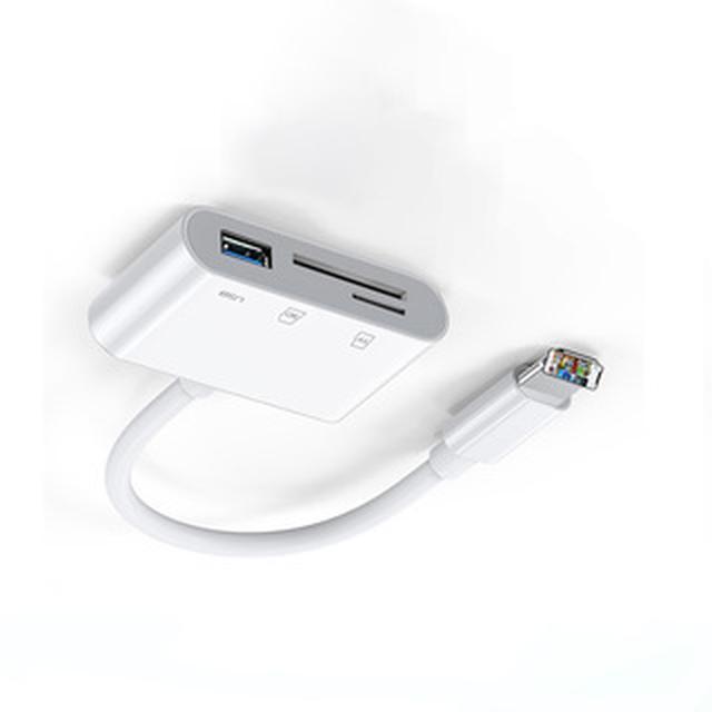 Cáp chuyển đổi đa chức năng typec sang USBSDTF kiểu mới nhất Đầu đọc thẻ ba trong một OTG Bộ chuyển đổi USB3.0