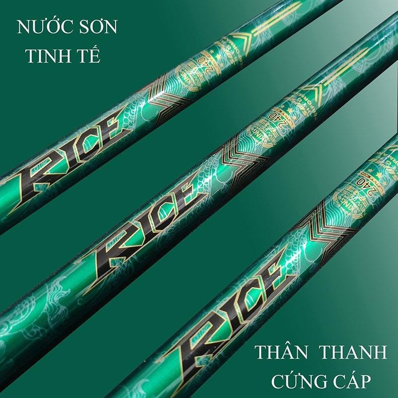 Vợt Cá Carbon Rice Fishing có thể thu gọn chuyên dùng câu đài câu đơn cao cấp