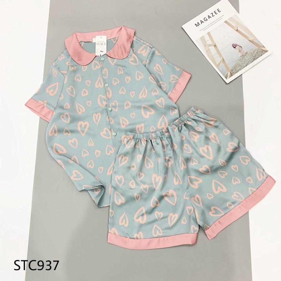 Freeship ĐỒ BỘ ĐÙI PIJAMA LỤA SATIN CAO CẤP NỮ