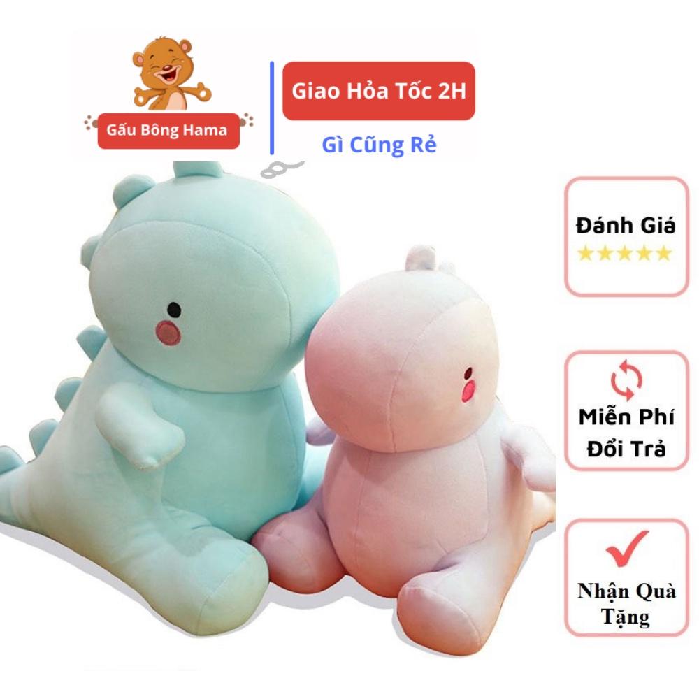 Gấu bông khủng long má hồng – Quà tặng thú nhồi bông siêu dễ thương  – Gối ôm cho bé – Size 41 và 57 cm - Màu xanh và hồng