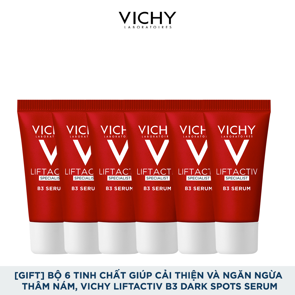 Bộ 6 Tinh chất giúp cải thiện và ngăn ngừa thâm nám, đốm nâu toàn diện Vichy Liftactiv B3 Dark Spots serum 5mlx6