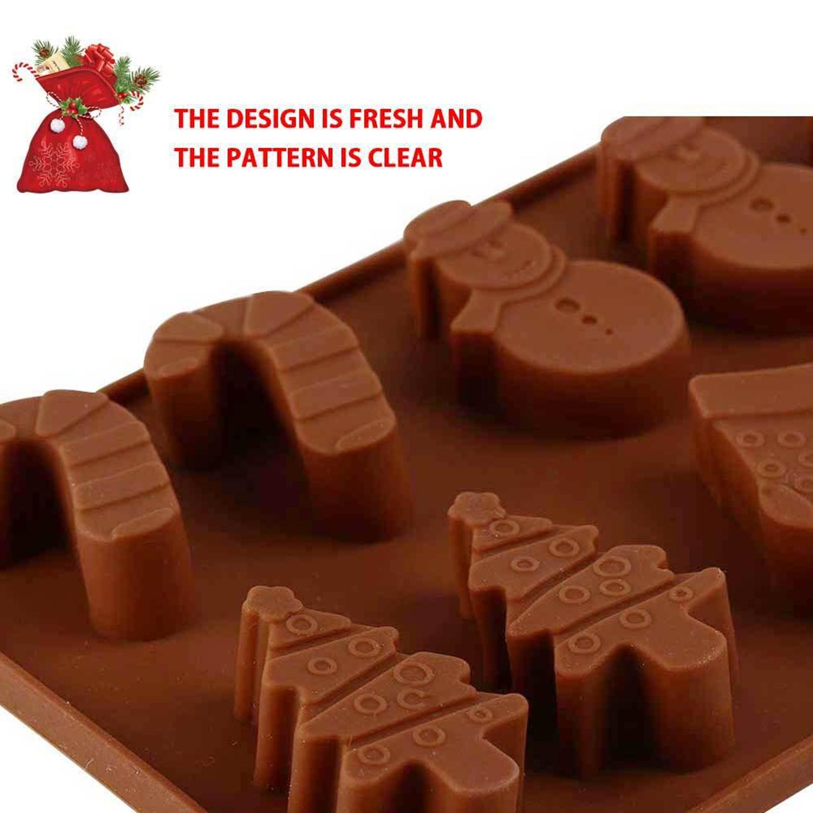 Khuôn chủ đề Giáng sinh, làm bằng silicone, không độc hại và an toàn, mềm và dẻo