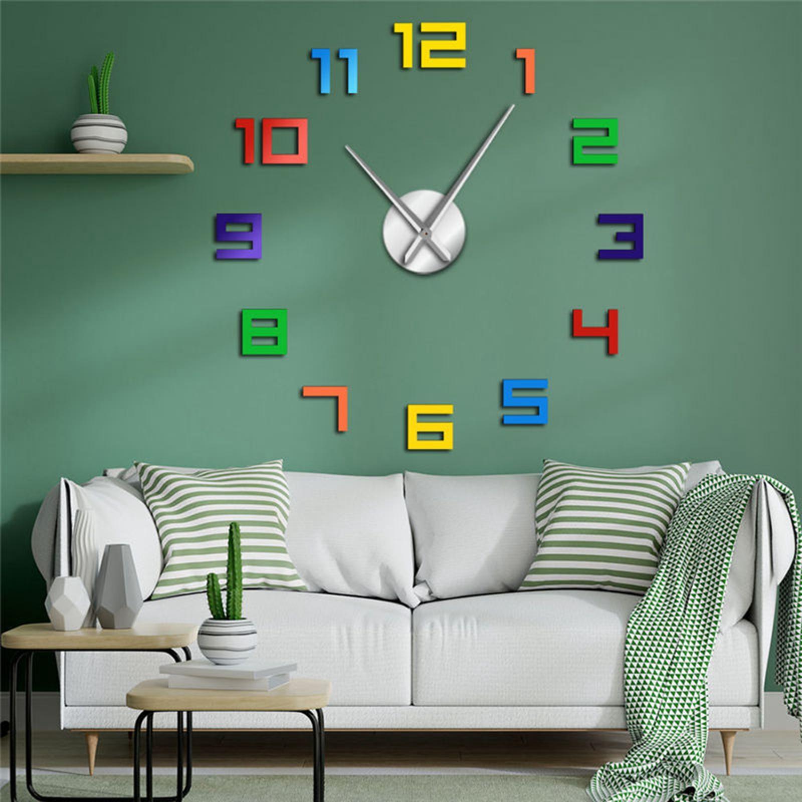 DIY Wall Clock Wall Sticker Arabic Numbers for Home Decoration