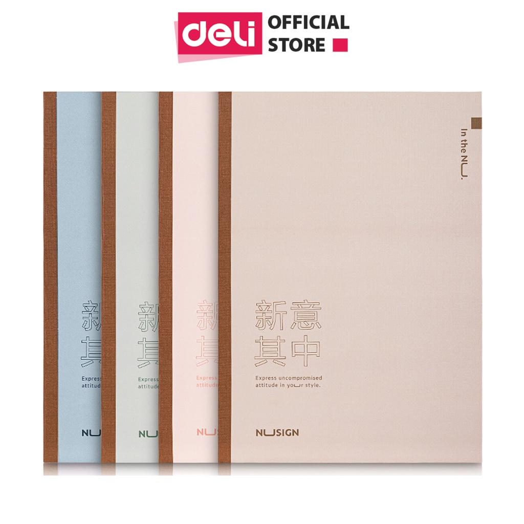 Sổ Tay Ghi Chép Dán Gáy Kẻ Ngang 80 Trang Khổ A5 B5 Vintage Cao Cấp Nusign Deli - Màu Pastel Làm Sổ Planner Sổ Kế Hoạch Phù Hợp Học Sinh Văn Phòng - NS284 NS285