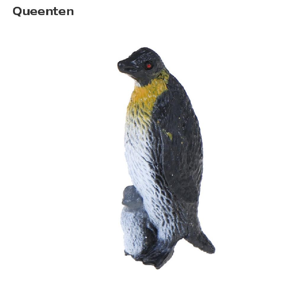 Queenten 8pcs/set Plastic Ocean Animal Small Penguin Figure Model Toy VN