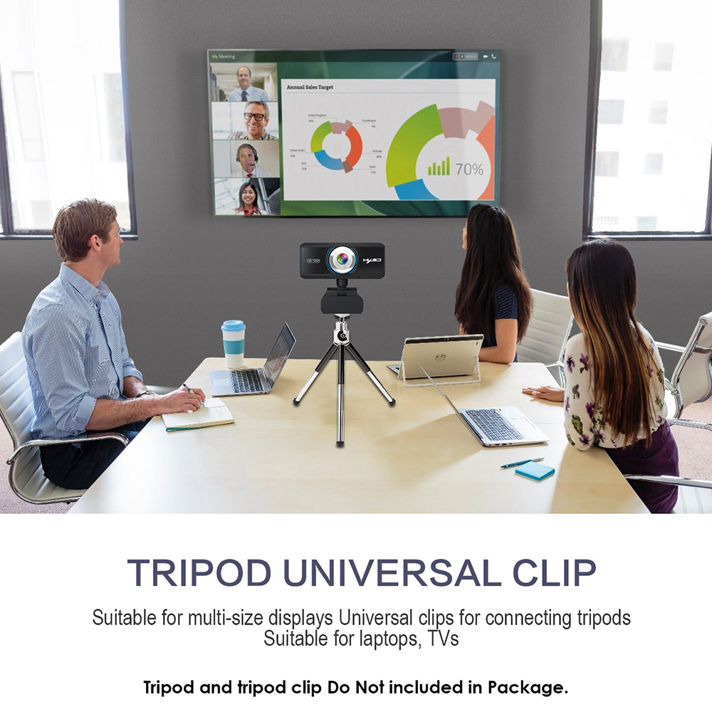 Webcam với Mic Manual Focus 720P HXSJ S90 HD