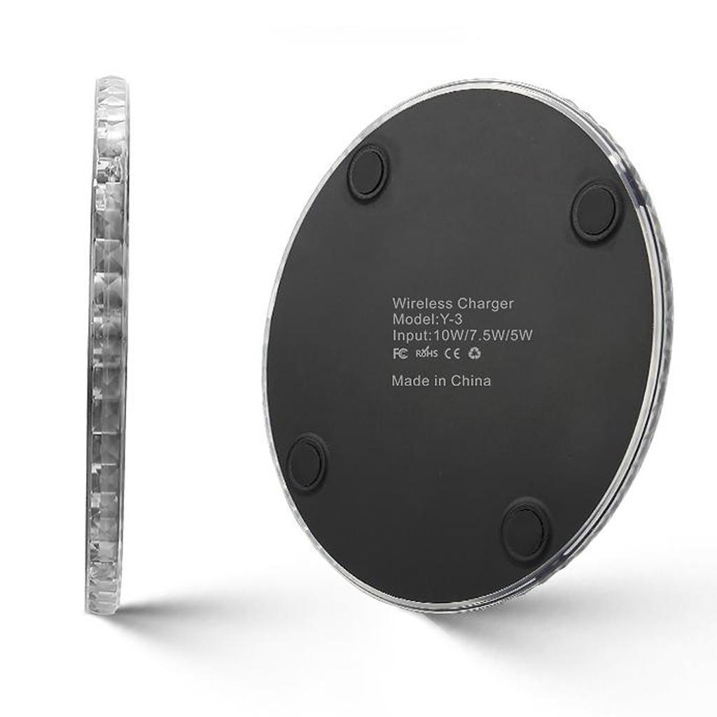 Wireless Fast Charger 15w Qi Charging Pad QC 3.0 for  Black