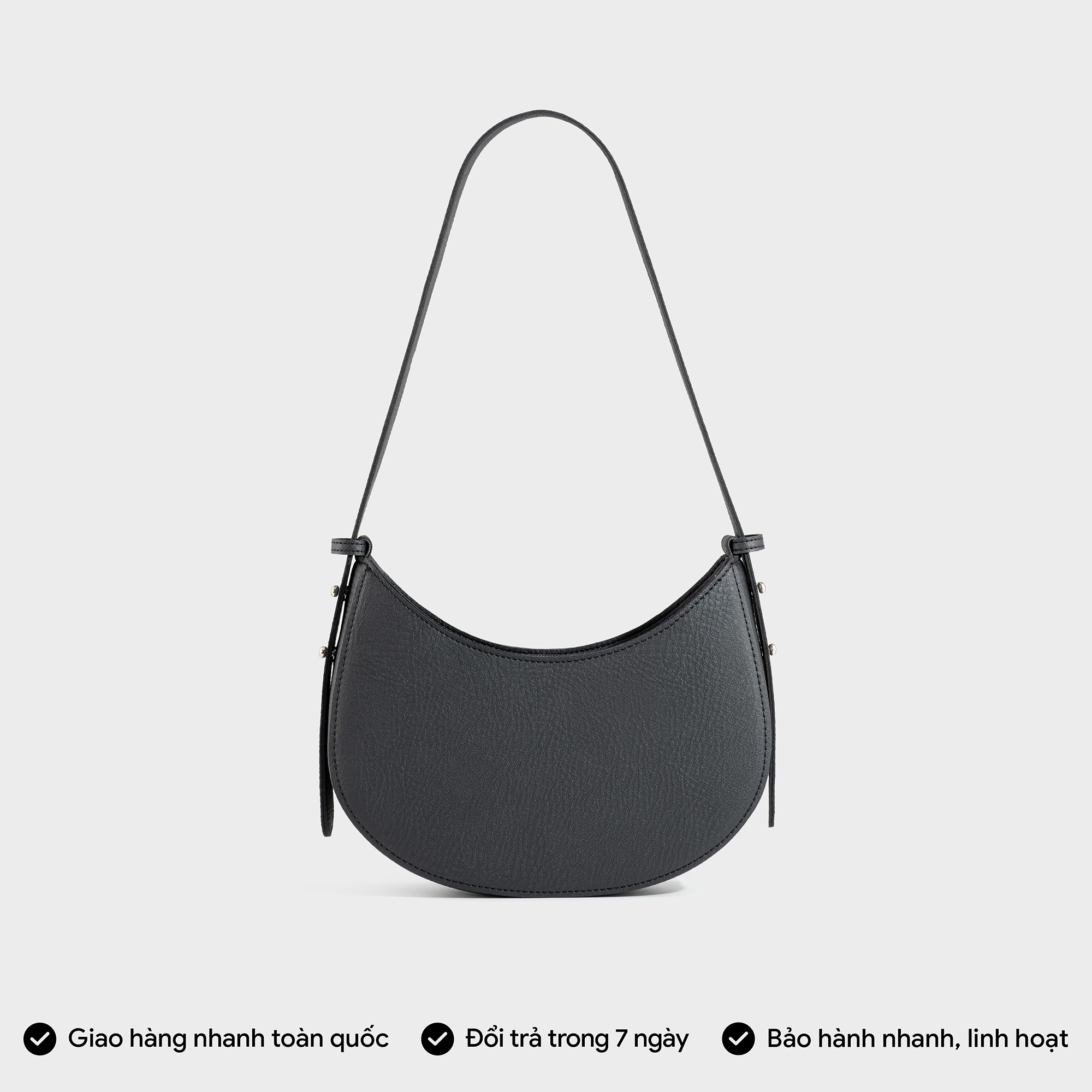 Túi Trita ( Thời trang nữ dáng bán nguyệt size 24 - Túi đeo vai da RHN156 )