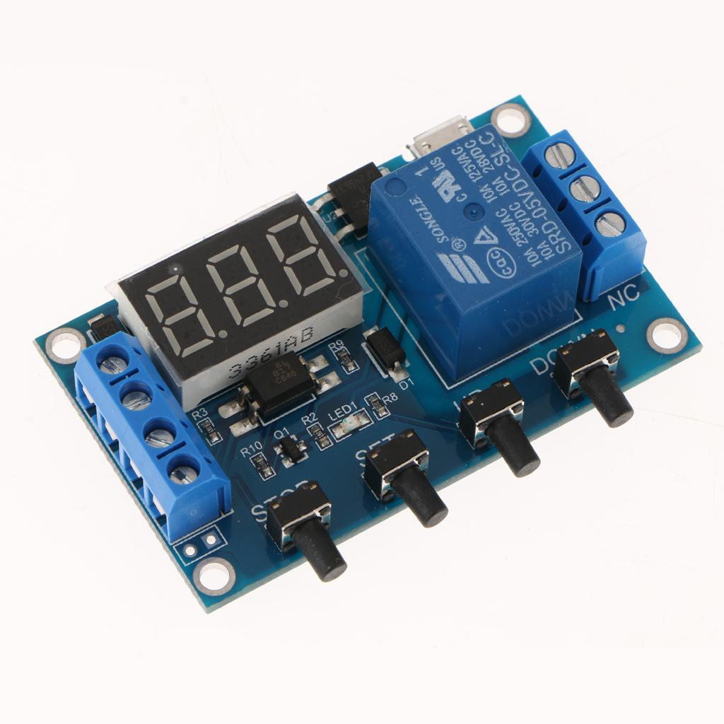 DC 6-30V Adjustable Relay Timer Cycle Module Switch With Clear Cover Trigger Time Delay Circuit Board