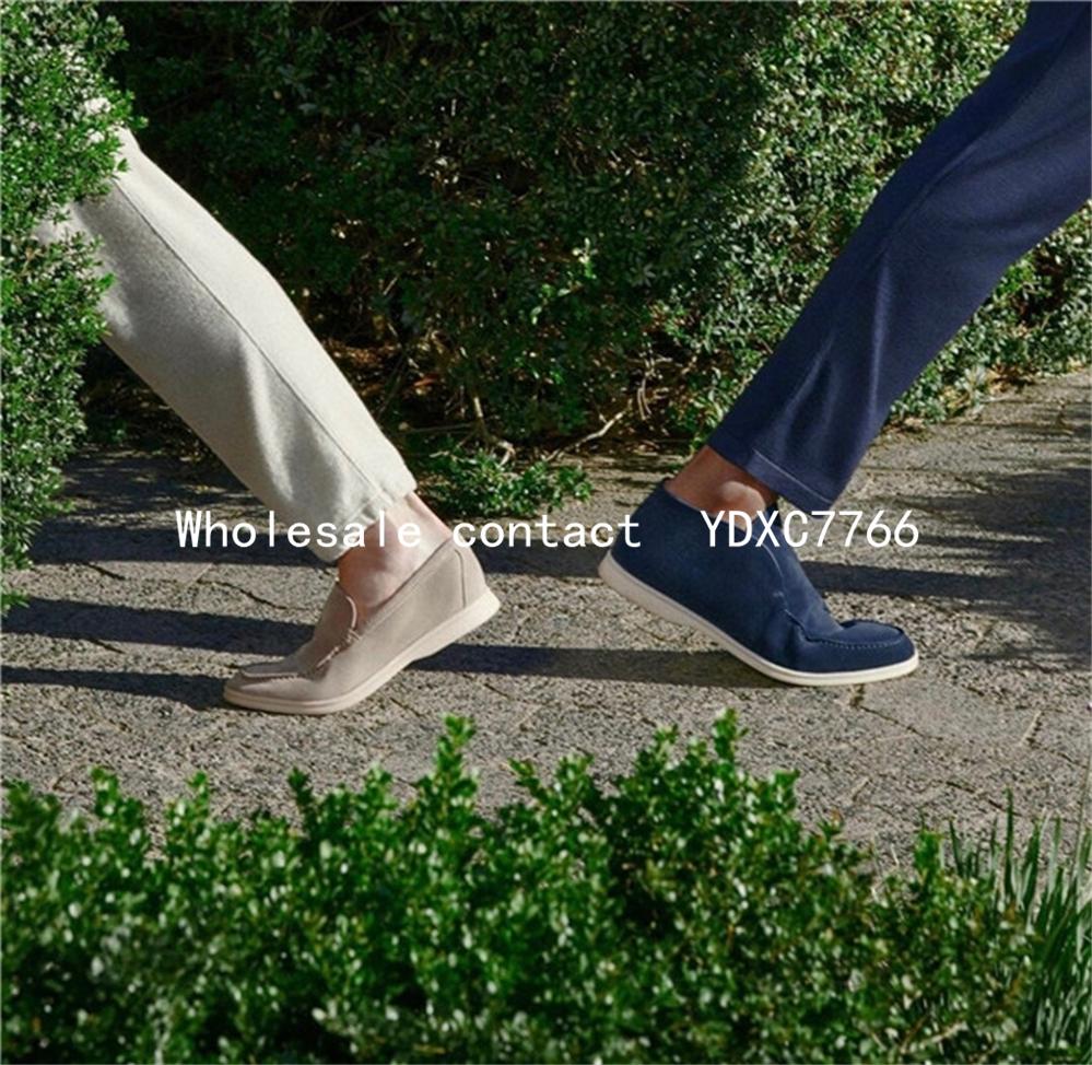 LCRTZKG Da Mens Flat Bottom Casual Giày Vòng Đầu Mùa Xuân Thu Màu