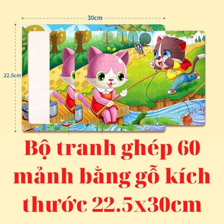 Tranh Ghép Hình Tranh Ghép Gỗ Cho Bé Loại 60 Mảnh Ghép Nhiều Chủ Đề Khác Nhau