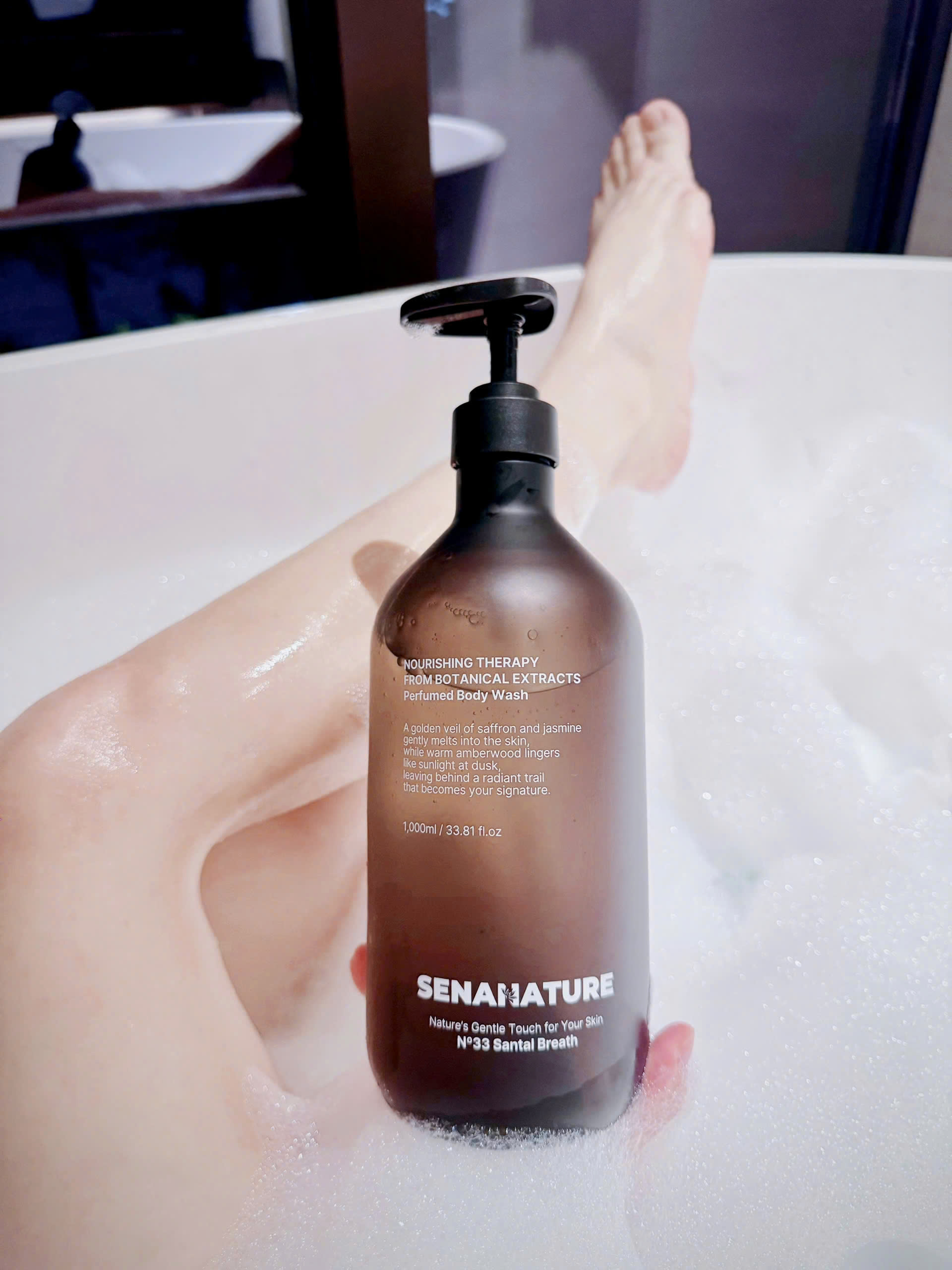 (Tặng 3 nạ) Sữa tắm nước hoa SENANATURE NOURISHING THERAPY FROM BOTANICAL EXTRACTS Perfumed Body Wash 1000ml