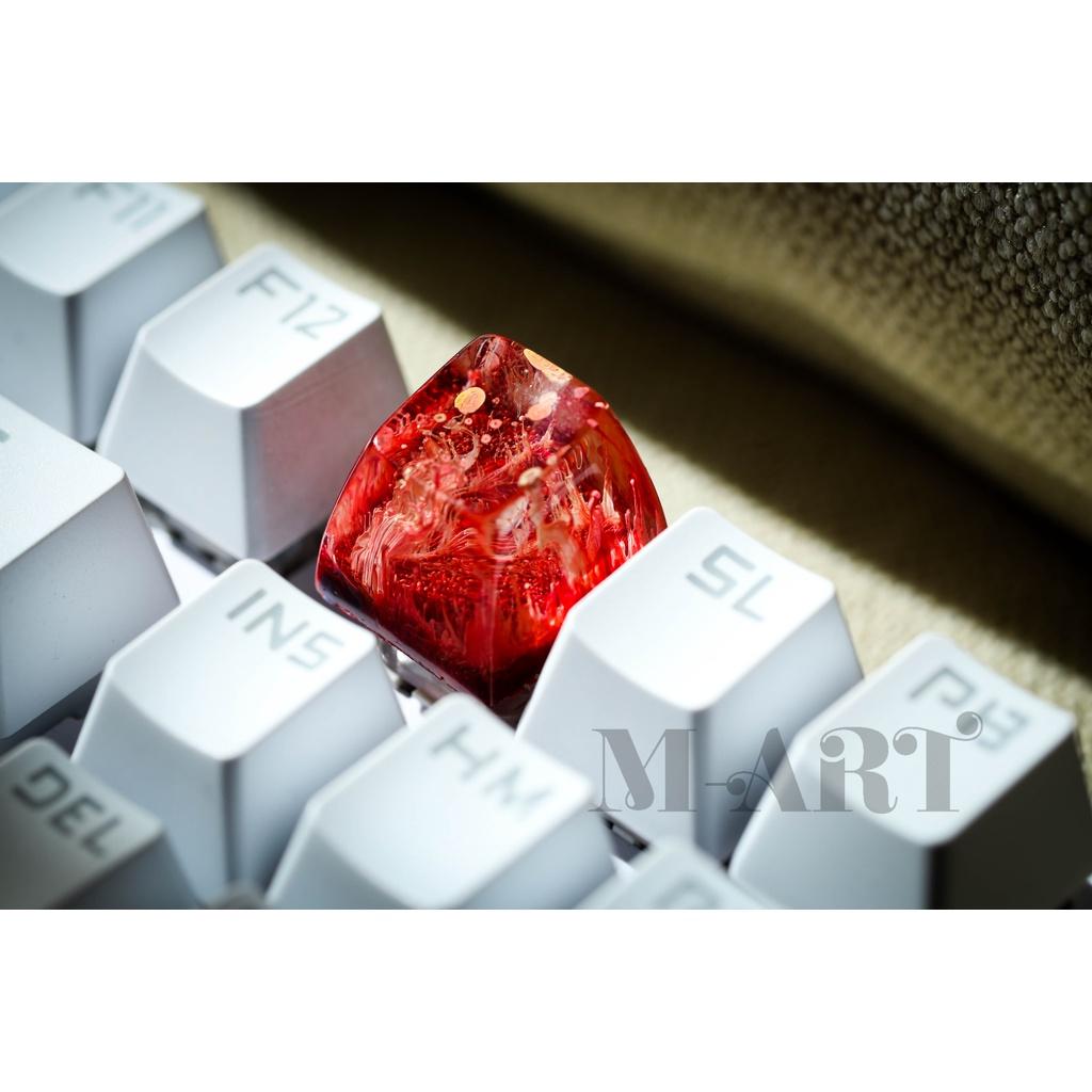 &quot;Nút dành cho Bàn Phím Cơ&quot; chủ đề Red Texture Xuyên Led - Red Texture resin keycap