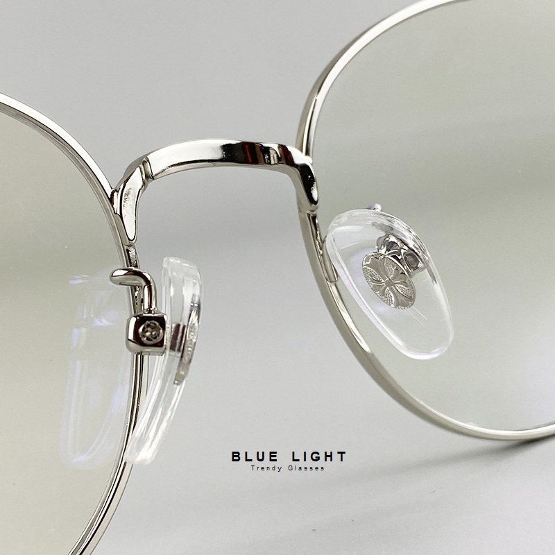 Kính Giả Cận, Gọng Kính Cận Nam Nữ Chrome Heart Mắt Tròn Kim Loại Cao Cấp - BLUE LIGHT SHOP