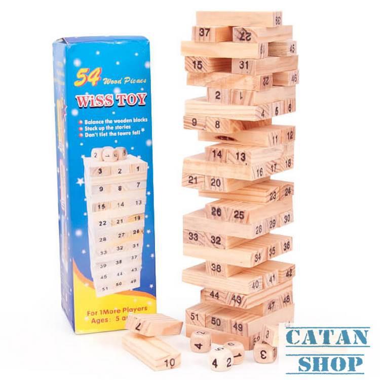 Bộ đồ chơi rút gỗ mini Wiss Toy 54 thanh cho bé, đồ chơi giải trí cho các bạn trẻ BB27-RG54