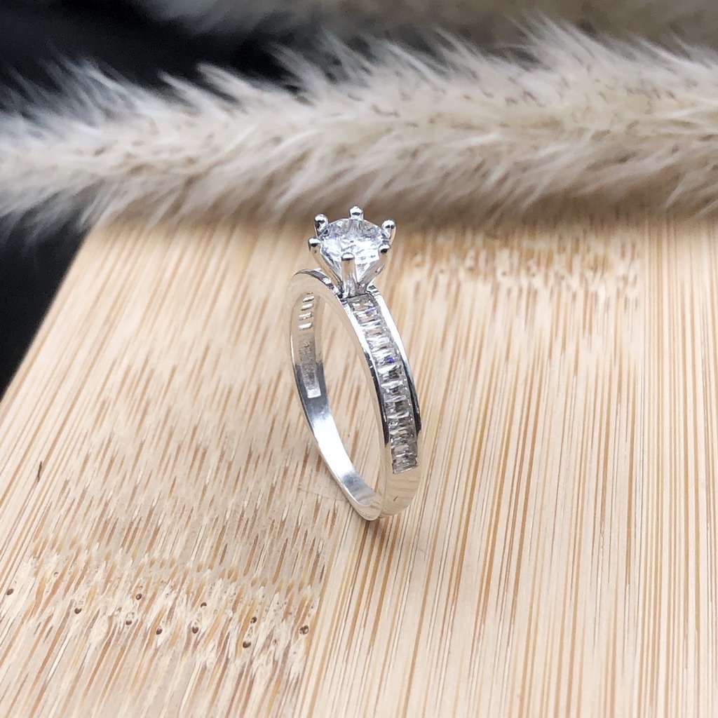 Nhẫn Nữ Đá Xinh 5ly Chính Hãng Bạc Hiểu Minh NU505