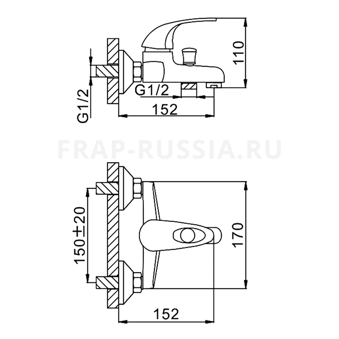 Hình ảnh SEN TẮM NHẬP KHẨU NGA GIÁ TỐT FRAP F3002-B