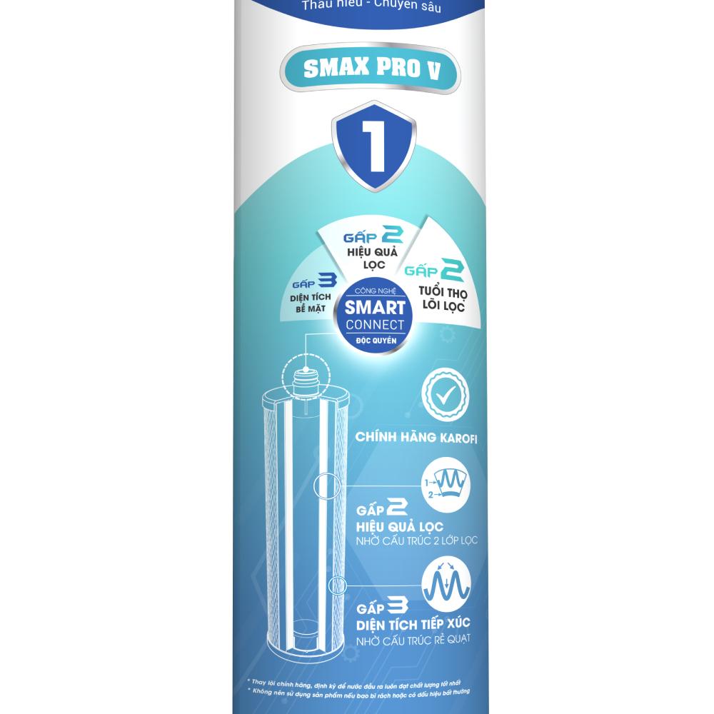 Bộ 3 lõi lọc Smax Pro V KAROFI Hàng chính hãng - Phù hợp cho các thế hệ lõi lọc