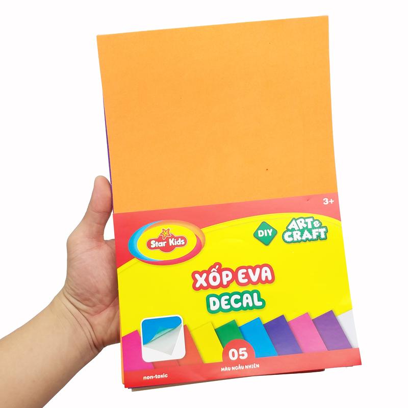 Bộ 5 Xốp Eva Decal DYI Art &amp; Craft - Star Kids K-911 (Sắc Độ Màu Giao Ngẫu Nhiên)