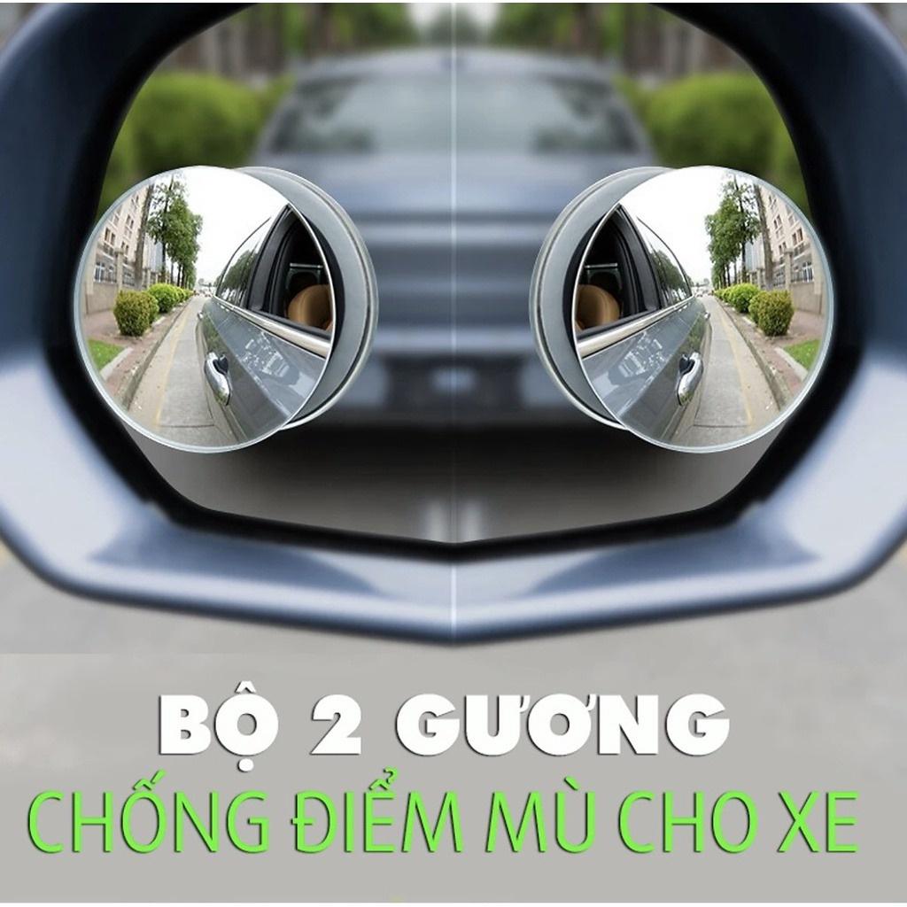 Gương Cầu Lồi Gắn Kính Chiếu Hậu Xoay 360 Độ, Xóa Điểm Mù Ô Tô Xoay 360 độ