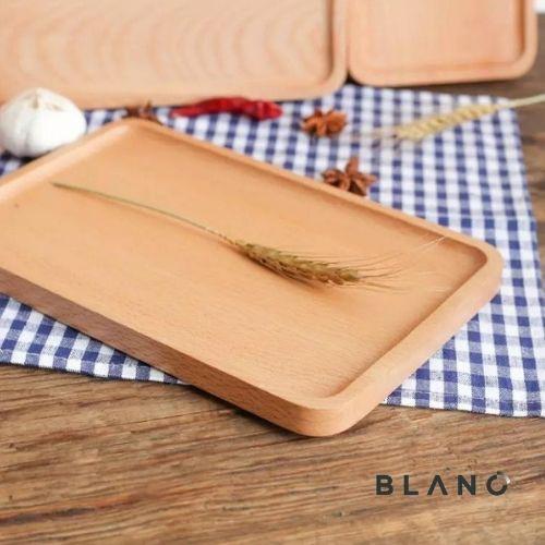 Khay Gỗ Chữ Nhật Trang Trí Trong Nhà Bếp Bàn Ăn Phong Cách Bắc Âu Decor Gỗ Beech BLANC