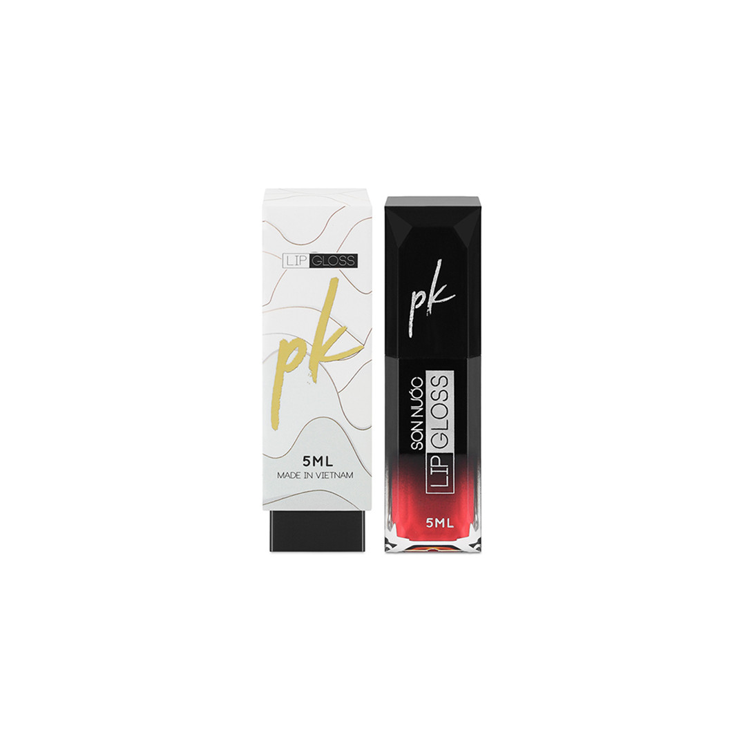 Son Nước Lì Lipgloss PK lên màu mướt mịn, đều màu, đem lại một làn môi rạng ngời, chống nắng và chống lão hóa môi. l PK-Phấn Nụ Hoàng Cung.