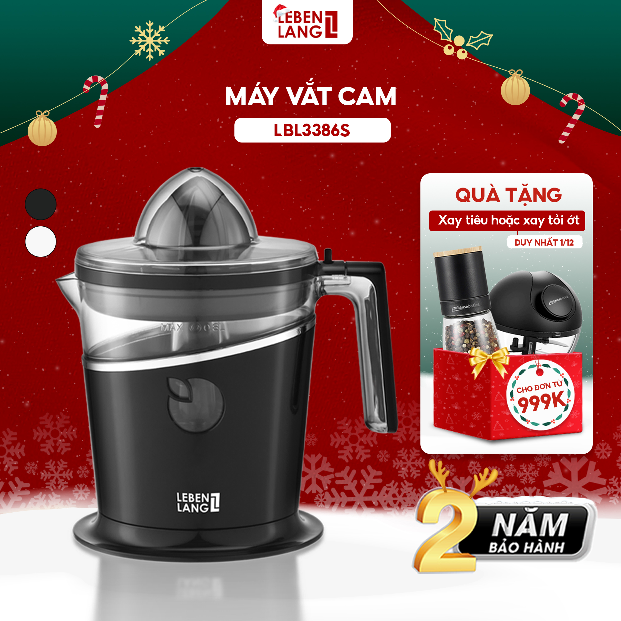 Máy vắt cam Lebenlang LBL3386, ép cam tự động, công suất 40W, bảo hành 2 năm – hàng chính hãng