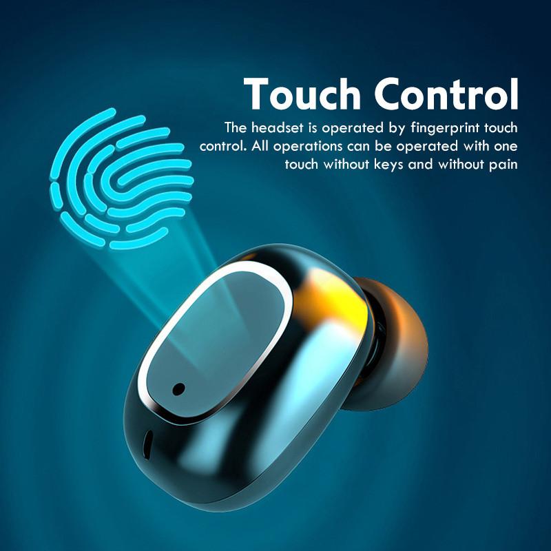 TWS Không Dây Bluetooth Tai Nghe HD Gương Màn Hình Màn Hình Hiển Thị LED Tai Nghe Có 3500MAh Sạc Hộp 9D HIFI Stereo Tai Nghe Nhét Tai Tai Nghe