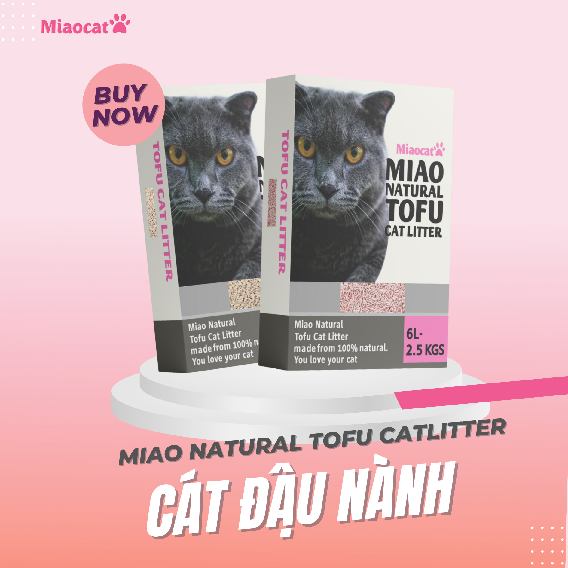 Combo 02 Túi Cát Đậu Nành Miao 6L - MIAOCAT