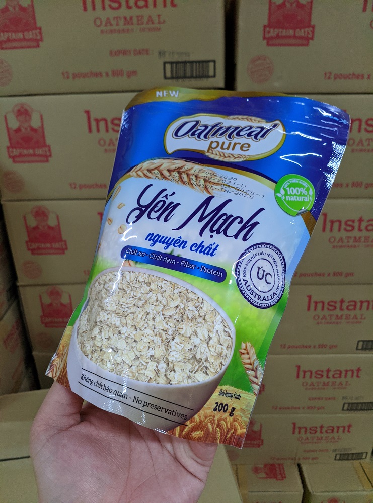 Yến mạch úc nguyên chất Oatmeal Pure cán vảy