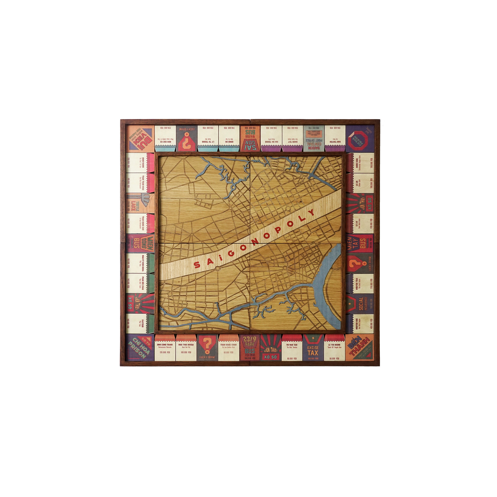 Bộ Cờ Tỉ Phú Sài Gòn Saigonopoly - Premium Wooden Saigonopoly