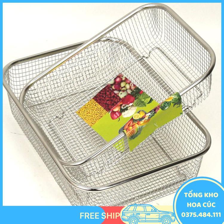 Bộ 2 Rổ Lưới Inox Không Rỉ Sét Kích Thước 29 X 21Cm - Vận Chuyển Miễn Phí Toàn Quốc