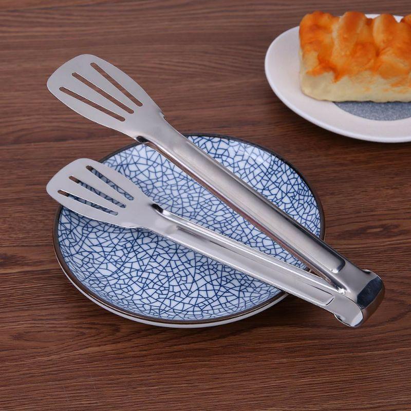 Kẹp gắp thức ăn- Kẹp gắp chiên 3 vạch cán dài inox chắc chắn