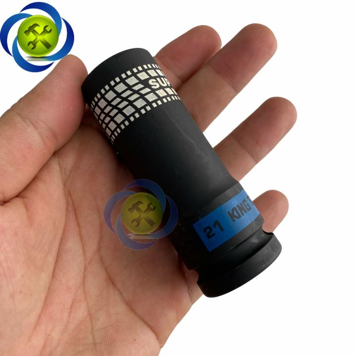 Tuýp 21mm đen dài mỏng Kingtony 441521M loại 1/2 có 6 cạnh