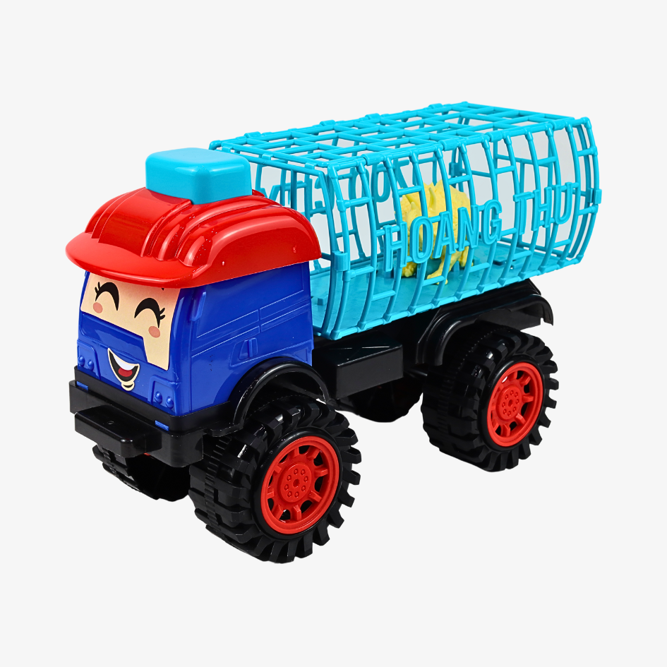 Đồ chơi xe chở thú đội nón có kèn HT7772
