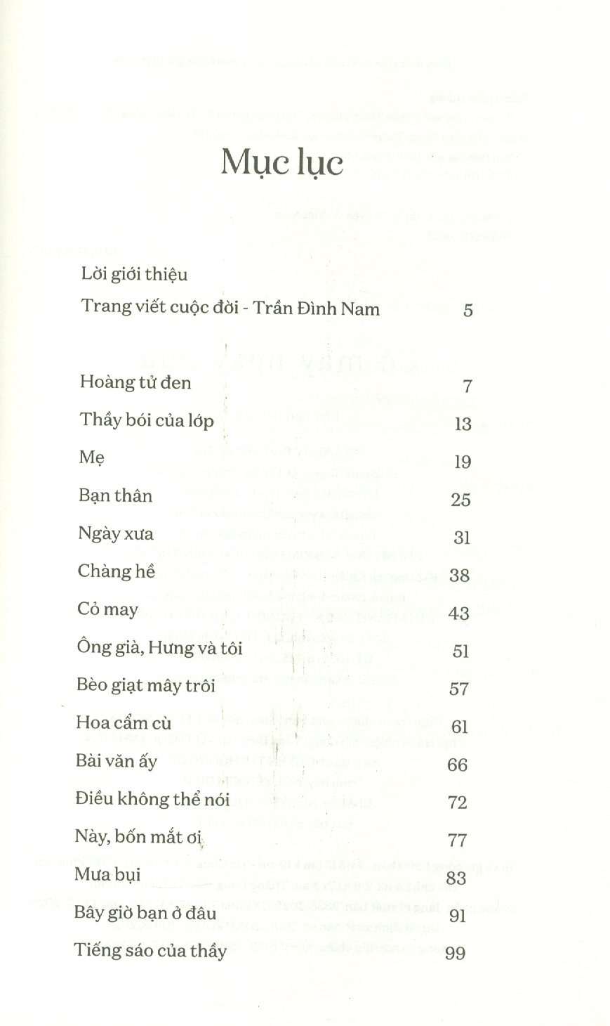 Tủ Sách Vàng - Tác Phẩm Chọn Lọc Dành Cho Thiếu Nhi - Cỏ May Ngày Xưa