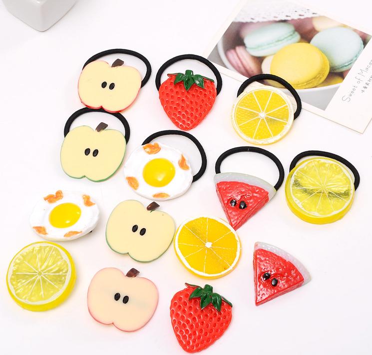 Combo 2 Dây Cột Tóc Hình Trái Cây-Giao Màu,Hình Ngẫu Nhiên